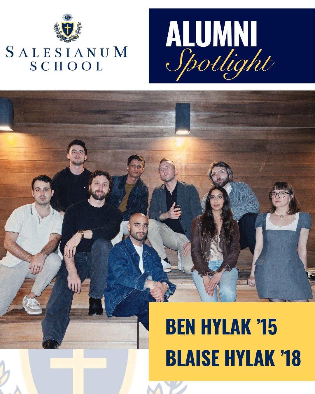 Alumni Spotlight graphic of Ben Hylak '15 and Blaise Hylak '18